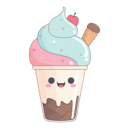 Cute Ice Cream Stickers