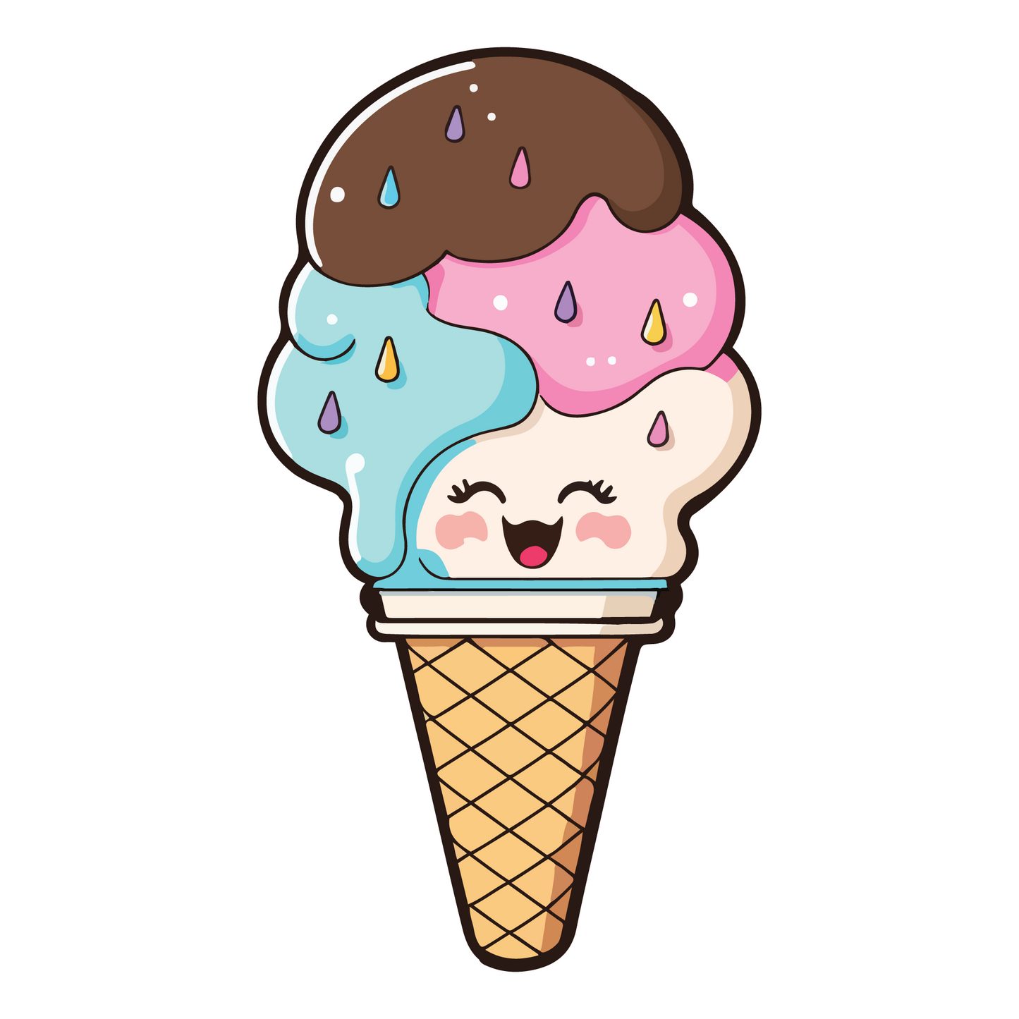 Cute Ice Cream Stickers