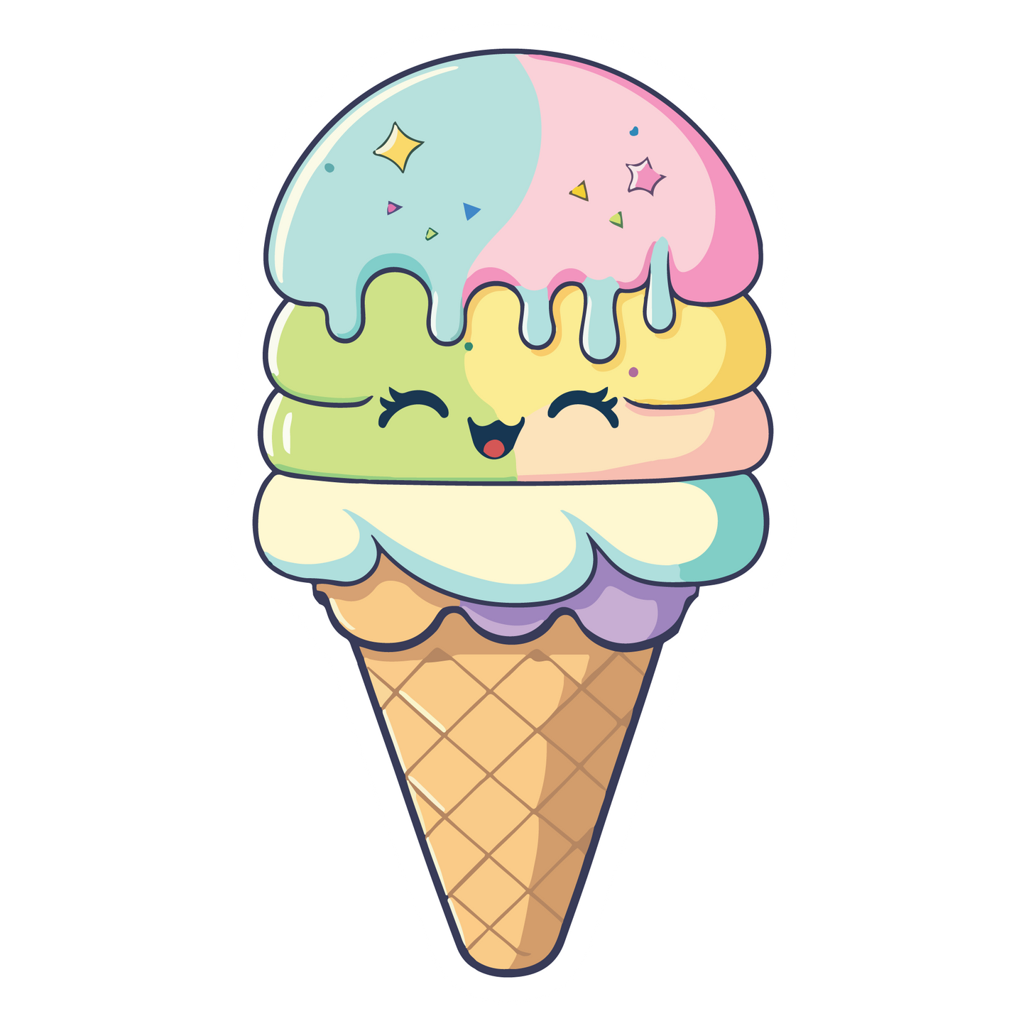 Cute Ice Cream Stickers