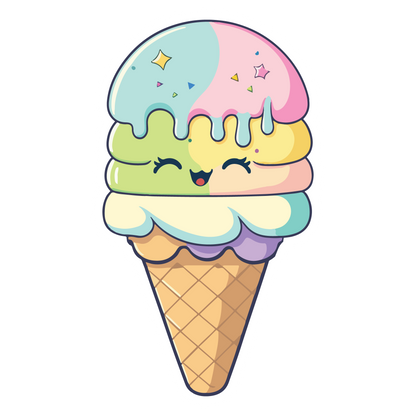 Cute Ice Cream Stickers