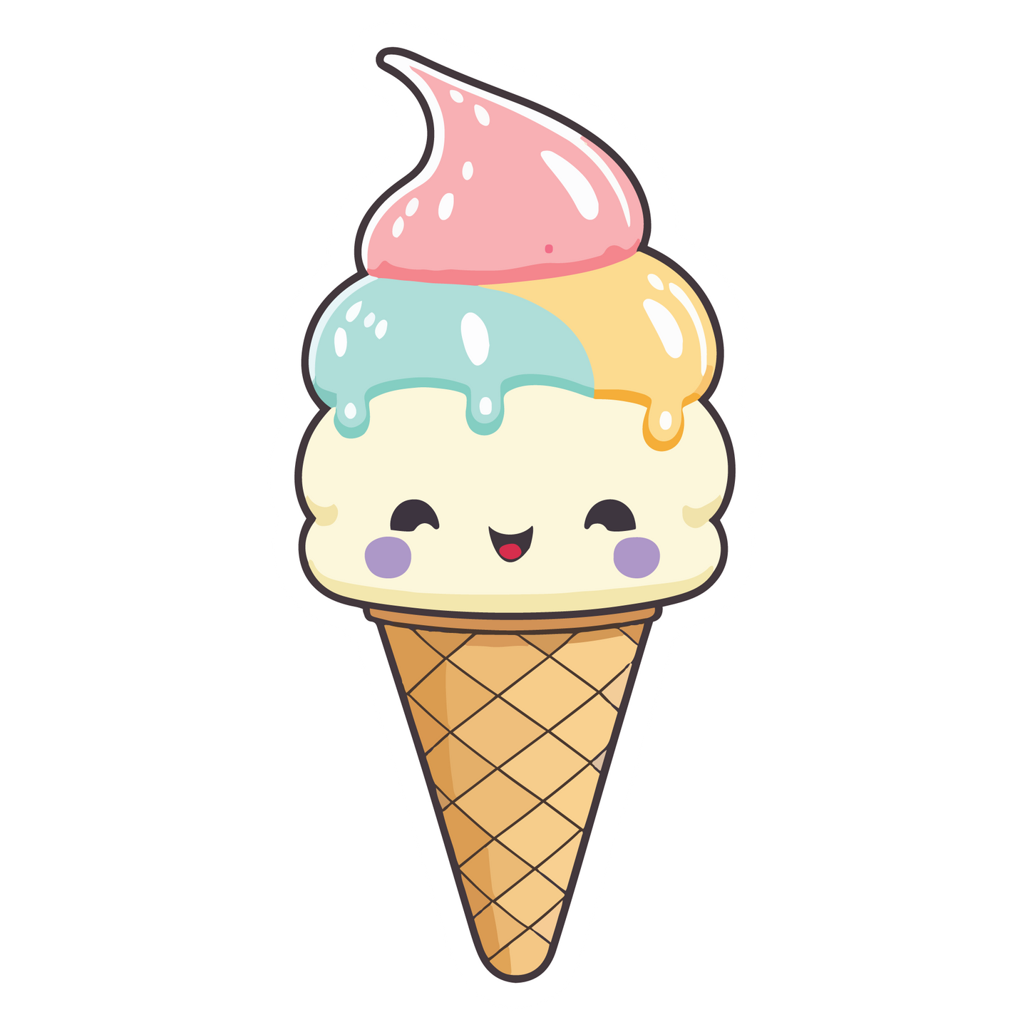 Cute Ice Cream Stickers