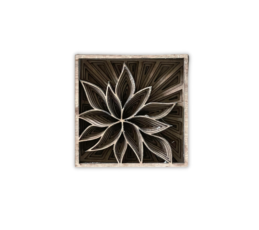 Layered Square Mandala Wooden Home Decor