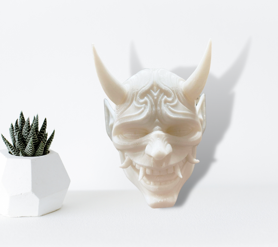 3D-Printed Oni Mask for Cosplay and Decoration